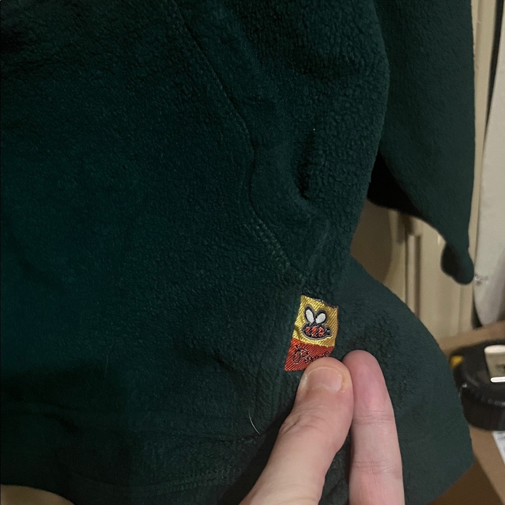 Dark Green Winnie The Pooh Partial Zip 18W/20W Hoodie - Picture 4 of 6
